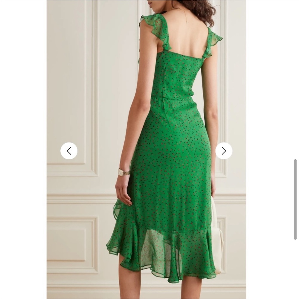 Veronica Beard Ruffle Trim Petal Silk Dress NWT - Picture 7 of 12